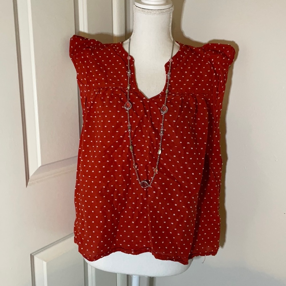 Banana Republic Factory size Medium red blouse
